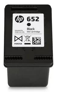 HP 652 Black Ink Cartridge (LAR & EMEA), Center Facing